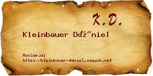 Kleinbauer Dániel névjegykártya